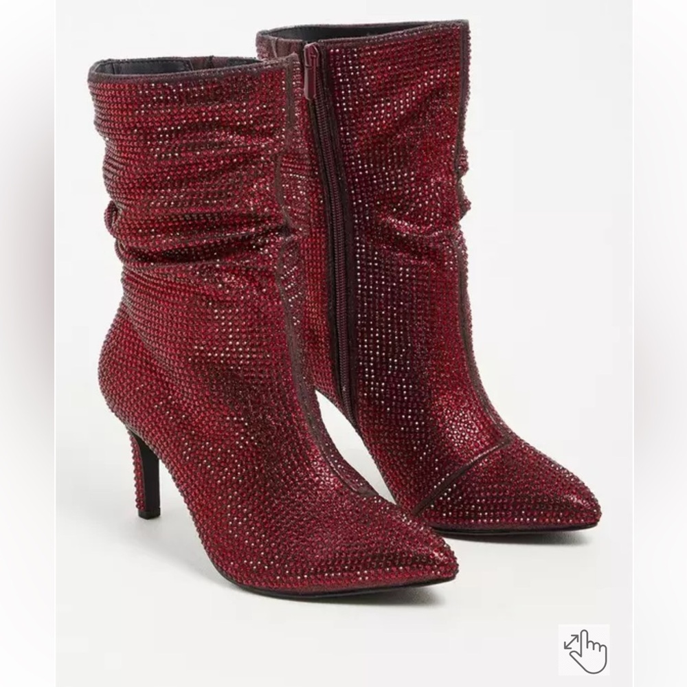 Torrid NIB Elegant Red Rhinestone Women's Boots size 10